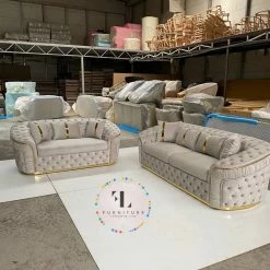 Furniture Imports LTD DUBAI SOFA COLLECTION Ambassador 3+2 Seater Plush Velvet