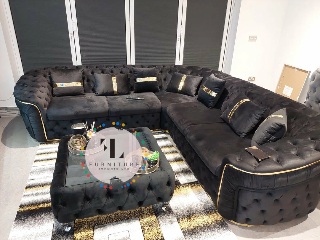 TURKISH Ambassador Corner Sofa Range Plush Velvet - 270cm X 270cm