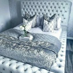 Furniture Imports LTD Parklane Plush Velvet Bedframe BED COLLECTION