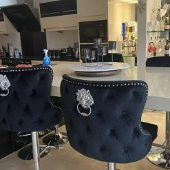 ASR INTERIOR SALE ITEMS Valentino Luxury Lion KnockerBack Barstool - 4 Colours