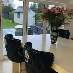 ASR INTERIOR SALE ITEMS Valentino Luxury Lion KnockerBack Barstool - 4 Colours