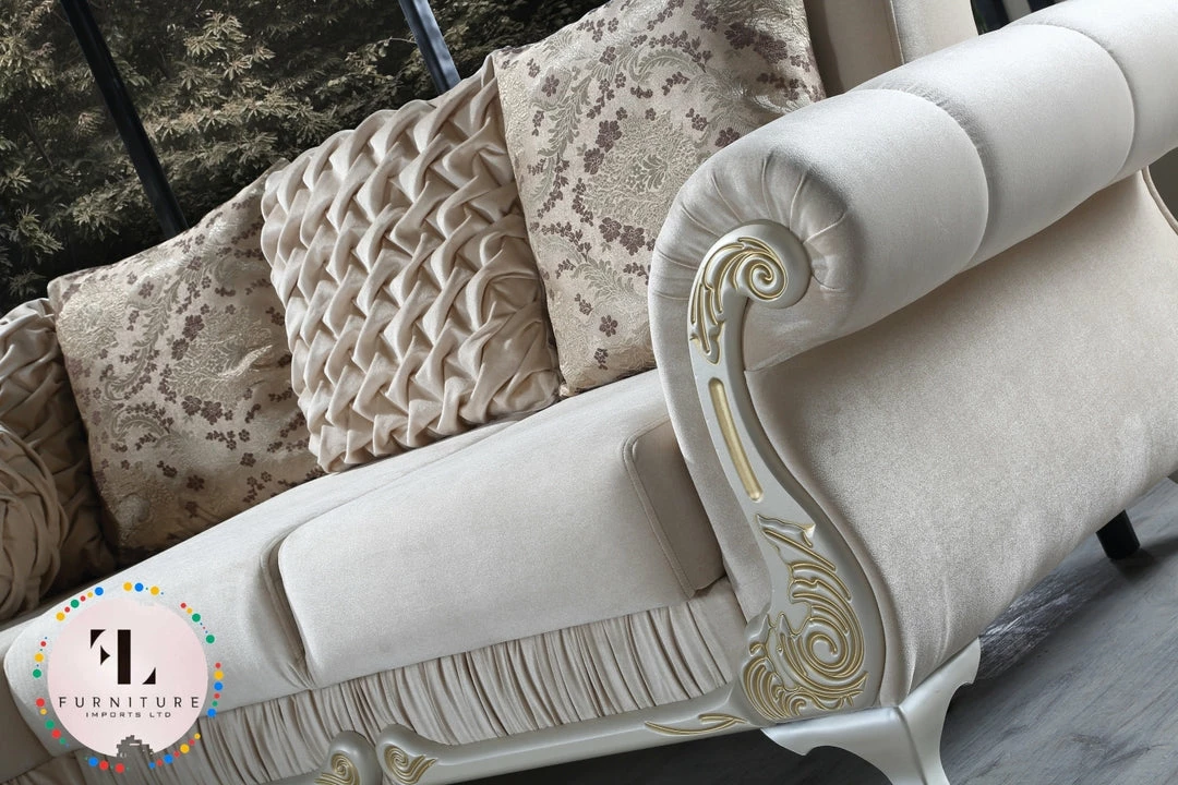 TURKISH DUBAI SOFA COLLECTION Ayana Italian Style Corner Suite - Choose Combination & Velvet