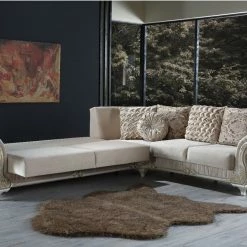 TURKISH DUBAI SOFA COLLECTION Ayana Italian Style Corner Suite - Choose Combination & Velvet