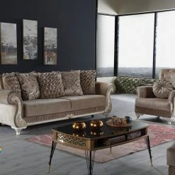 TURKISH Ayana Italian Style 3+2 Sofa Range - Choose Combination Milano Velvet DUBAI SOFA COLLECTION