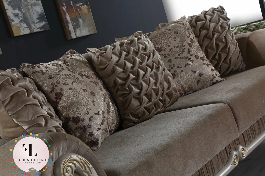 TURKISH DUBAI SOFA COLLECTION Ayana Italian Style Corner Suite - Choose Combination & Velvet