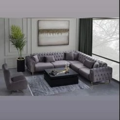 TURKISH Scarlet Corner Sofa Range In Plush Velvet