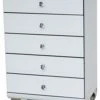 ASR INTERIOR White Curved Chest Of Drawer CHEST OF DRAWS