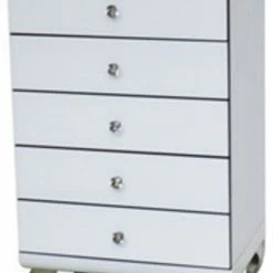 ASR INTERIOR White Curved Chest Of Drawer CHEST OF DRAWS