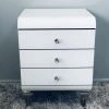 ASR INTERIOR BEDSIDES White Curved Bedside Cabinet