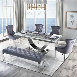 Furnish 365 Arial Dining Table ONLY - 3 Sizes - Many Colours