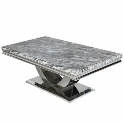 Furnish 365 Arial Marble & Glass Coffee Table