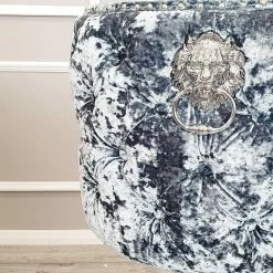 Furnish LUXURY BARSTOOLS Valentino Barstool Lustro Crushed Velvet