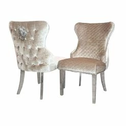 Furniture Imports LTD ALL DINING TABLE SET Arianna Dining Table Ivory Glass + Valentino Champagne Pewter Dining Chairs