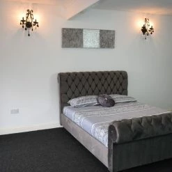 FIL SANTIAGO PLUSH VELVET BEDSTEAD BED COLLECTION