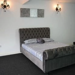 FIL SANTIAGO PLUSH VELVET BEDSTEAD BED COLLECTION