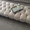 Furniture Imports LTD OTTOMAN BOXES Crushed Velvet Chesterfield FootStool With CRYSTAL DIAMONDS