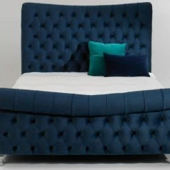 Furniture Imports LTD DEVINA SLEIGH CURVED BED FRAME BED COLLECTION