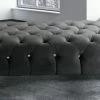 Furniture Imports LTD Italian Velvet Buttoned Footstool