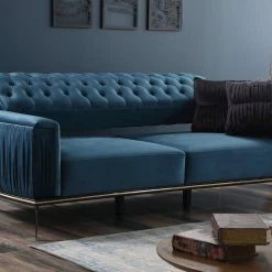 TURKISH DUBAI SOFA COLLECTION Amara 3+2 Sofa Range Plush Velvet - Choose Combination