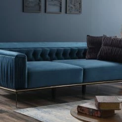 TURKISH DUBAI SOFA COLLECTION Amara 3+2 Sofa Range Plush Velvet - Choose Combination