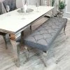 Furnish Louis Dining Bench - Leather DINING CHAIRS