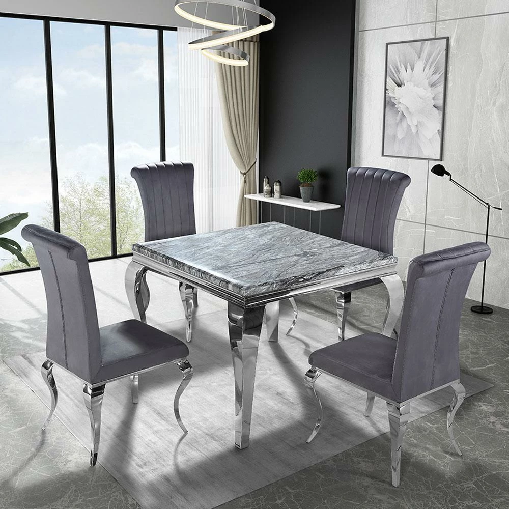 Furnish Imperial Marble/Glass Dining Table Only - Many Sizes & Colours