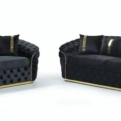 Furniture Imports LTD DUBAI SOFA COLLECTION Ambassador 3+2 Seater Plush Velvet