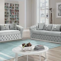 Furniture Imports LTD DUBAI SOFA COLLECTION Ambassador 3+2 Seater Plush Velvet