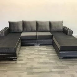 Velvetsofa SOFAS Ambassador Premium Velvet Double Chaise Corner Sofa Suite