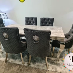 Furniture Imports LTD ALL DINING TABLE SET Chelsea Grey Dining Table Set + Majestic Chairs