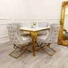 Furnish 365 Sandhurst X Leg Dining Chair In Gold DINING CHAIRS