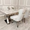 Furniture Imports LTD ALL DINING TABLE SET Xavier Marble Dining Table + Kate Dining Chairs